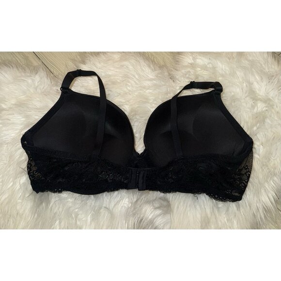 Smart & Sexy SA276X Super Push Up Bra Add 2 Cups Lace UW Womens 42C Black - Picture 4 of 7